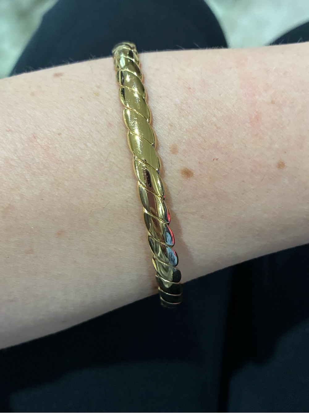 Vintage Monet Gold Bangle Bracelet